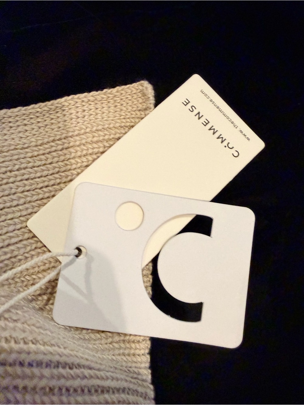 Commense Light Beige Ribbed Knit Top - Picture 4 of 4